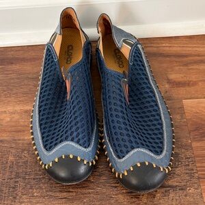 Men's Navy Mesh Slip-On Casual Shoes by